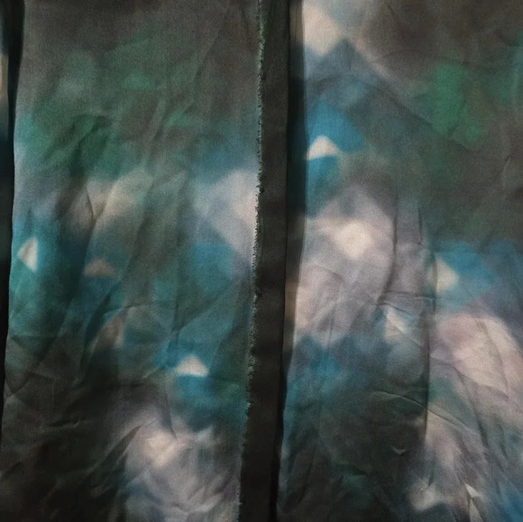 Elie Tahari 100% Silk Chelsea Blouse w/ Lamb Leather Trim, Button Front, EUC! - Picture 6 of 10